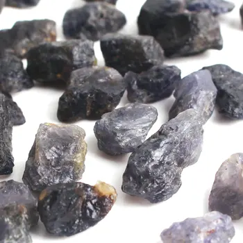 Gamtos Iolite Kristalų Grubus Mineralų Pavyzdys Akmuo Tamsiai Mėlyna Cordierite Rockstone Gydymo Stiklo Dekoro Bakas