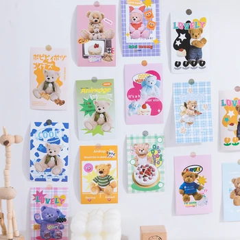 50 Lapų Kreidinio Popieriaus Mini Lipdukas Kawaii Bear Knygos Meno Leidinys Apdailos Animacinių Filmų Lipdukai Kawaii Raštinės Prekes
