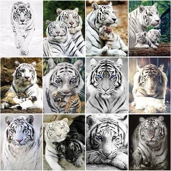 Tigras Paveikslų, Gyvūnų Galvosūkiai Asmeninį Dovanų Deimantų Mozaikos Siuvinėjimo Rinkinys Namų Dekoro 