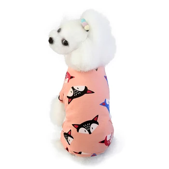 Saldus šunelis Jumpsuit Pajama Mažų Šunų Terjeras Pižama, Chalatas, Šuniukas Katės Drabužius pyjama chien Shih Tzu Yorkshire