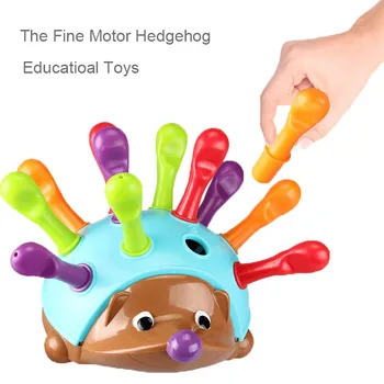 Vaikai Įterpti Ežys Įspūdį Žaislas Montessori Koncentracija Mokymo smulkiosios motorikos Ežys Rankų judesių Koordinavimą Švietimo Žaislai