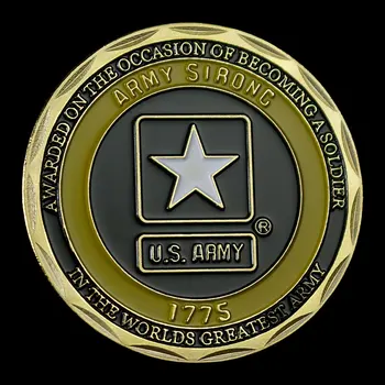 JAV Armijos 1775 Didžiausias Pasaulyje Armiją 1 VNT Karinės Monetos Iššūkis Monetos, Aukso spalvos Proginė Moneta