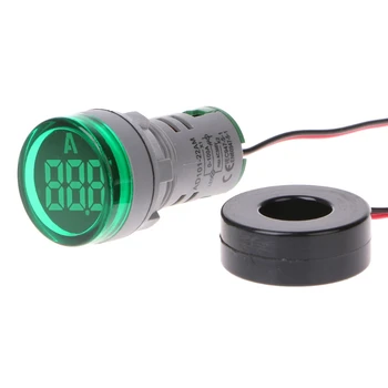 C90D AC220V 22mm Skaitmeninis Ammeter 0-100A Srovės Stebėti Metrų Signalo Lemputė Amperemeter