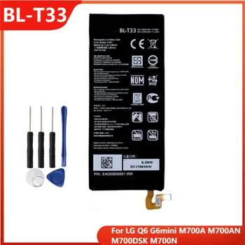 Originalus Telefonas Baterija BL-T33 Už LG K6 G6mini M700A M700AN M700DSK M700N BL-T33 Pakeitimo Įkraunama Baterijos 3000mAh