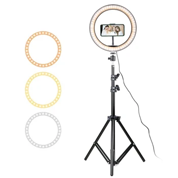 26cm LED Selfie Žiedas Šviesos Pritemdomi Su Trikoju Telefono Laikiklis Klipas Fotografijos, Šviesos, Foto Studija Lempa Youtoube Makiažas Gyventi