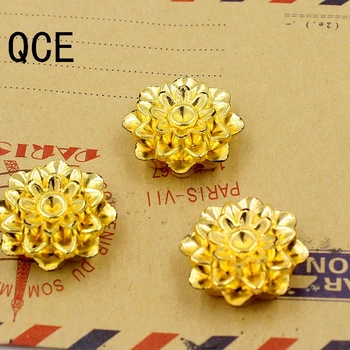 Naujas 12mm,20mm Spalva Aukso Dervos ABS Perlų Gėlių Sukurta Butas Atgal Cabochon Perlai 