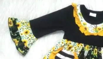 2019sunflower modelis komplektus kūdikių mergaičių boutique long sleeve top+dryžuotas flare kelnės 2 vnt rinkinius vaikams, vaikų drabužiai gxj