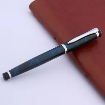 Baoer 508 Magic Blue Sidabro Apdaila Metalo Vidutinio M Plunksnų Fontanas Pen