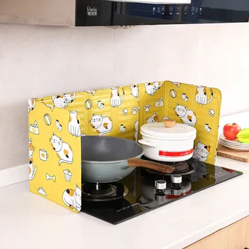 Virtuvės Mini Aliejus Šļakstēties Ekranus, Aliuminio Folija, Skardos Dujinė Viryklė Šilumos Izoliacinės Splash Proof Pertvara Namų Virtuvėje Maisto Gaminimo Įrankis 0