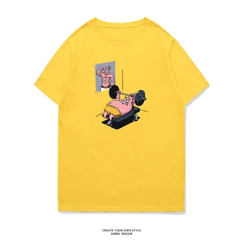 Japonija, Anime, Patrick Star T-Marškinėliai Moterims, Vyrams, Funny Cartoon Atspausdintas T-shirt Atsitiktinis Derliaus Harajuku 