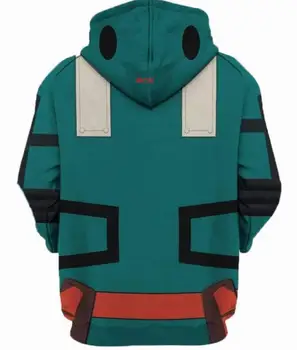 Mano Herojus akademinės bendruomenės Deku Izuku Midoriya Cosplay Kostiumų Hoodies Kailis Anime puloveris hoodie kelnės megztinis