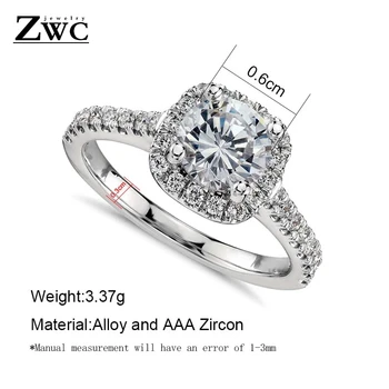 Naujos Mados Kristalų Dalyvavimas Nagų Dizaino Karšto Parduoti Žiedus Moterims AAA Balta Kubinis Cirkonis elegantiškas žiedai Moterų Vestuvių jewerly