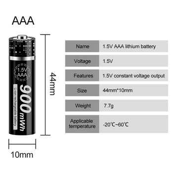 PALO 1,5 V AA AAA Li-ion Įkraunama Baterija AA2800mWh AAA900mWh su LCD Smart 1,5 V Ličio AA AAA Baterijų Įkroviklis