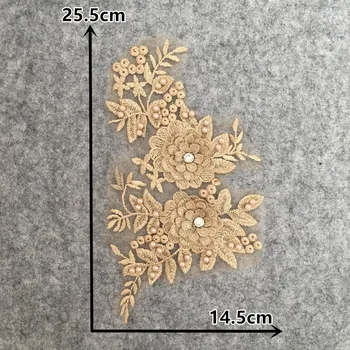Dekoratyvinis ABS pearl kalnų krištolas siuvinėjimas, aplikacijos, siuvimo 3D trimatis gėlių 