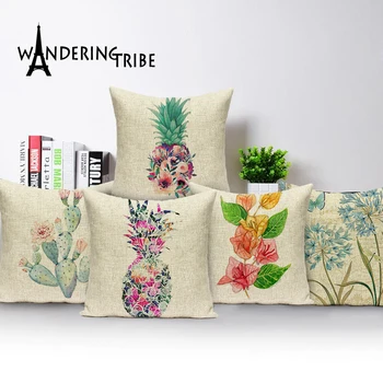 Botanikos juoda pagalvė pagalvėlės namų sofos dekoro Užsakymą lino pagalvę padengti dekoratyvinių pagalvėlių kaktusas lauko pagalvėlių apvalkalus