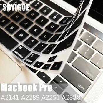 SDYIGOE Nešiojamojo kompiuterio Klaviatūra Apsauginis Viršelis Macbook Pro13 M1 2020 A2338/A2289/A2251 Klaviatūros Viršelis Macbook pro16 A2141 Naujas