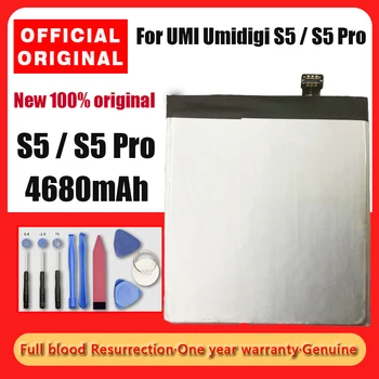 4680mAh UMI Umidigi S5 / S5 Pro Baterija AKKU Aukštos Kokybės Pakaitinis Bateria už Umidigi S5 Pro Mobiliuoju Telefonu +Sekimo + Įrankiai