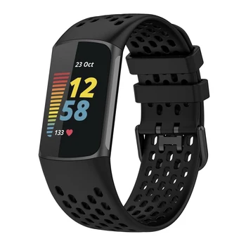 Silikono Dirželis Fitbit Mokestis 5 smartwatch vyrų Sporto Diržu, Fitbit Charge5 Mokestis 5 watchband Wriststrap Apyrankę correa