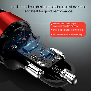 Naujas LED Ekranas, Dvigubas USB Automobilinis Įkroviklis Volkswagen vw POLO 