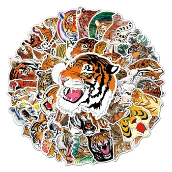 50pcs Žiaurus Tigras Lipdukai nešiojamiems kompiuteriams Raštinės reikmenys Kscraft Mielas Lipdukas Senovinių Amatų Reikmenys Scrapbooking Medžiagos
