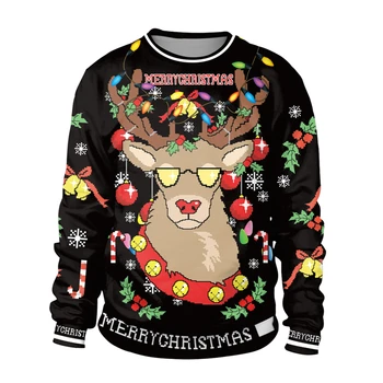 2021 Bjaurusis Kalėdų Džemperis dovanų Santa Elf Juokinga Puloveris Moteriški Vyrai Megztiniai Megztiniai ir Viršūnes Rudens Žiemos Drabužių