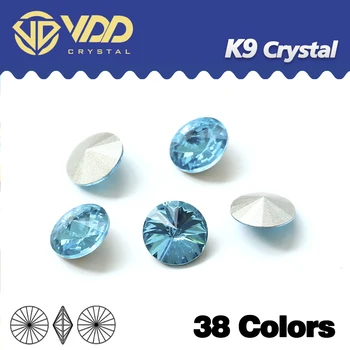 VDD Turas Išgalvotas K9 Stiklo Cirkonio Kristalų Pointback 3D Nagų Dailė Akmenų, Blizgios Masės 