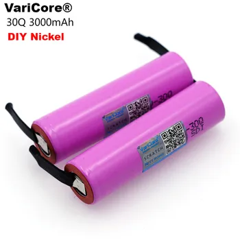 2VNT VariCore Originalus Prekės ženklo naujų ICR18650 30Q daugkartinio Įkrovimo baterija 3000mAh, li-lon baterijos + PASIDARYK pats Nikelio