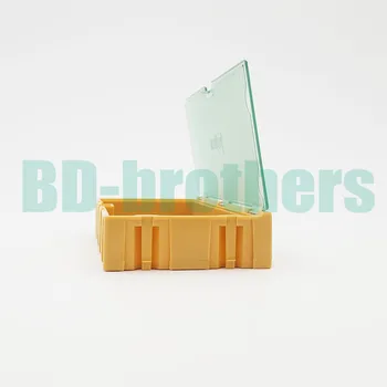 Originalus 4# Geltona Komponentų saugojimo dėžutė Kvadratinė IC Komponentai Dėžės SMT SMD Wentai Dėžės Derinys Plastiko Atveju 100vnt/daug