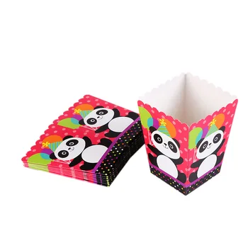 Mielas Panda Tema Vaikai Laimingi Gimtadienio Dekoravimas Popieriaus Plokštė Vystymo Taurės Šiaudų Vienkartiniai Indai, Baby Shower Prekes