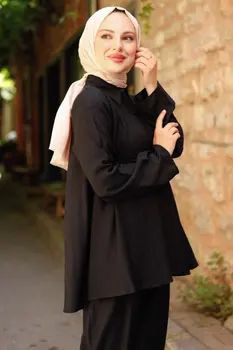 Rodelin Tunika Kelnių Kostiumas Musulmonų Nustatyti Hijab Mados Dubajus Maroko Lietuvių Drabužių Naujas Sezonas