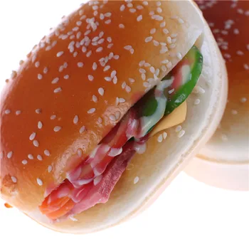 Pranešk Apie Netikrą Hamburger Modeliavimas Dekoro Hamburger Pyrago Išspausti Hot Dog Plonas Žavesio Duona Dirželis Dovana Apsimesti Žaisti Virtuvės Žaislai