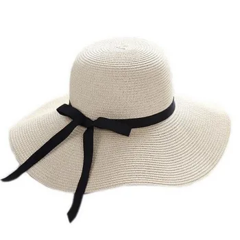 SUOGRY Vasaros Skrybėlę Moterų Šiaudų Skrybėlę Baby Beach Kelionių Saulės, Skrybėlę, Panama Skydelis Kaulų Bžūp Moteris