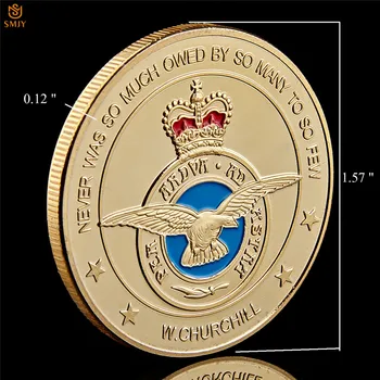 1940-1945 Liuksemburgas Veteranų Karališkųjų Oro Pajėgų Karinių Aukso Iššūkis Progines Monetas, Monetų Kolekcionieriams Dovanos
