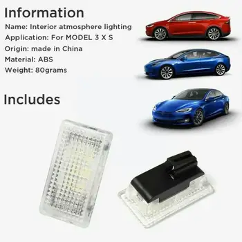 Ryškus LED Automobilio Lemputes Rinkinio Kamieno Frunk Šviesos Tesla Model 3 X S Lengvai Prijungti Pakeitimo LED Interjero Lempos Dekoro Atmosp