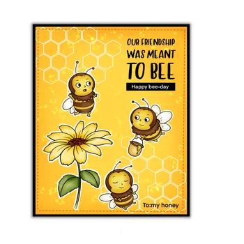 YIXUAN Mielas Busy Bee Metalo Pjovimo Miršta, Aišku, Spaudų Rinkinys Trafaretai, Skirti Dekoro 