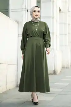 Bell Sijonas Hijab Dvigubai Kostiumas 2022 Muslım Nustatyti Dryžuotas Trikotažas Dvigubai Tiktų Turkija Dubajaus Musulmonų Abaja Solit Tunika Festa Ramadanas