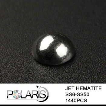 Polaris AAAAA Jet Hematitas Pusė Raundo Pataisų Cirkonio ss10-ss30 Keramikos Pearl Cirkonio Geležies-dėl Drabužių Priedų