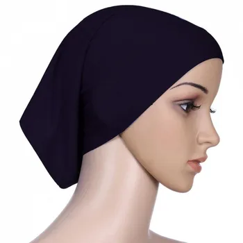 Naujas Moterų Hijab Pagal Šalikas Vamzdis Plaukų variklio Dangčio Bžūp Kaulų Islamo Galvos apdangalą 15 Spalvų PE1