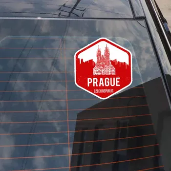 Karšto Parduoti Automobilių Lipdukas Prahos Miesto čekija PVC Lipdukai, Decal 11CM*11CM