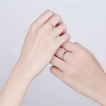 2VNT 999 sidabro naujų papuošalų aukštos kokybės mados pora žiedas TIAMO MOTERIS Žiedas užrašu Fine Jewelry reguliuojamas 2021