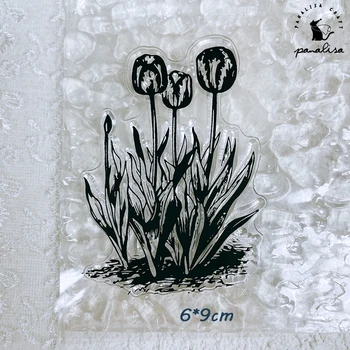 Panalisacraft tulip gėlių antspaudas Skaidri, Aiški Silikono Ženklų 