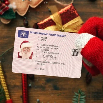 5VNT/Daug Santa Claus Skrydžio Licencijos Kalėdų Išvakarėse Vairuotojo Pažymėjimą Kalėdų Dovanos Vaikams Vaikams Kalėdų Medžio Apdaila