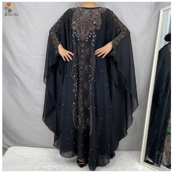 Pardavimų Aukštos Kokybės Afrikos Moterų Plius Dydis Šifono Suknelė Duobute Siuvinėjimo Musulmonų Kimono Turkijos Islamo Drabužiai