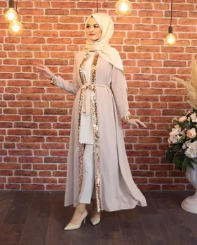 Turkijos Musulmonų Abaja Suknelė Maroko Kaftan China Vestidos Dubajaus Moterų Jilbab Caftan Ramadanas Abayas Musulman Eid Islamo Apranga