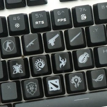 1Pcs ABS Apšvietimu, Mechaninė Klaviatūra Keycap Pakeisti Permatomas KeyCap ESC Mechaninė CSGO World of Warcraft Dota keycaps