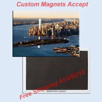 JAV Kelionės Magnetai Dovanos , Manhattan, New York Stačiakampis Metalo Šaldytuvas Magnetas 5488 Turizmo Suvenyrų