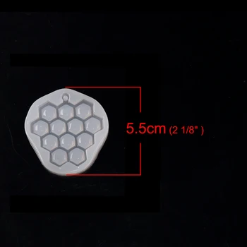 Silikono Dervos Pelėsių, Balti Tuščiaviduriai Iš Korio Modelis Netaisyklingos Formos Kristalų Epoksidinės Pelėsių Silikono Minkštas Pelėsių 55mmx53mm, 3 Vnt