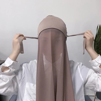 Musulmonų Moterys Variklio Dangčio + Šifono Skara Galvą Skara Underscarf Bžūp Islamas Vidinis Šalikas Lankelis Ruožas Hijab Padengti Headwrap Turbante