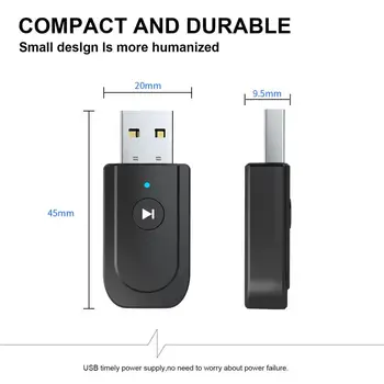 USB Bluetooth 5.0 Adapter 3.5 mm AUX, BT Garso Imtuvas, Siųstuvas Automobilių TV Garsiakalbis 3 in 1 