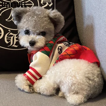 UNIBULL šunelis Mados Prekės ženklo Šiltus ir Patogius Drabužius Teddy Bichon Dviejų turkiškas Drabužių Rudens ir Žiemos Naujas Šuniukas Megztinis